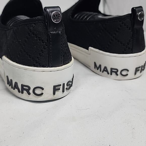 MARC FISHER QUILTED DIAMOND PATTERN WOMAN'S SIZE 8.0 BLACK WHITE UGC 🔥 - Picture 10 of 16